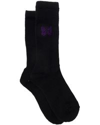 Needles - High-Socks With Jacquard Logo - Lyst