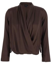 Le Plain - Blusa 'Scollo A V' - Lyst