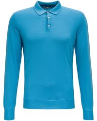 GAUDENZI - Long Sleeveed Polo Shirt - Lyst