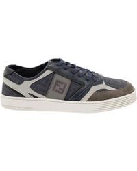 Fendi - Low Top Sneakers With Ff Detail All Over - Lyst