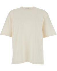 Golden Goose - Crew Neck T-Shirt With Maxi Logo On The Back - Lyst