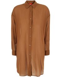 ..,merci - Long Shirt With Classic Collar And Long Sleeves - Lyst