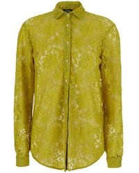Le Plain - Shirt With Lace Characterized By An Elegant And Refined Design - Lyst