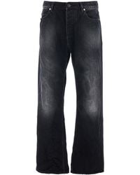 Balenciaga - Jeans With Belt Loops And Distressed Design - Lyst