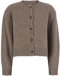 Loulou de Saison - 'Remus' Cardigan With Round Neck And Button Clo - Lyst
