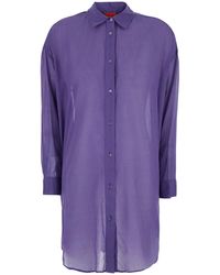 ..,merci - Long Shirt With Classic Collar And Long Sleeves - Lyst