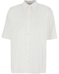 Antonelli - 'Brigitta' Shirt With Pointed Collar And Short Sleeves - Lyst