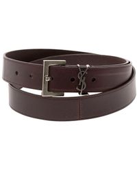 Saint Laurent - 'Cassandre' Belt With Logo Detail - Lyst