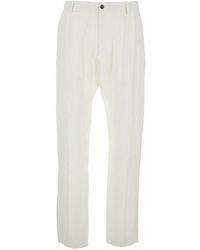 Emporio Armani - Straight Pleated Trousers - Lyst