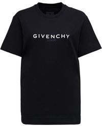 Givenchy - Woman's Cotton T-shirt With Logo Print - Lyst
