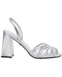ALEVI - 'Tara' Sandals With Elastic Ankle Strap And Block Heel - Lyst