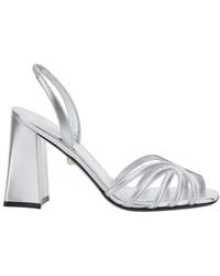 ALEVI - 'Tara' Sandals With Elastic Ankle Strap And Block Heel - Lyst