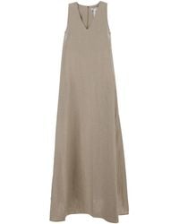Max Mara - 'Simeone' Long Dress With V-Neck And Back Closure - Lyst