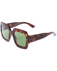 Gucci - Tortoise Acetate Square Sunglasses - Lyst