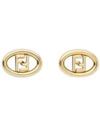 Fendi - Couple Stud Med Metallo Sp - Lyst