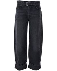 Agolde - Arcane Jeans With Belt And Turn-Up Hem - Lyst