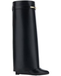 Givenchy - Sandals With Logo Plaque On The Front And High Wedge Heel - Lyst