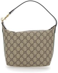Gucci - 'Ophidia Mini' Shoulder Bag With All-Over Gg Motif And Web Detail On The Sides - Lyst