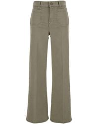FRAME - 'Le Slim Palazzo' Jeans With Belt Loops And Wide Leg - Lyst