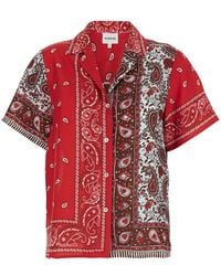 P.A.R.O.S.H. - P.A.R.O..H. Shirt With Cuban Neckline And All Over Bandana Print - Lyst