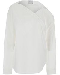 Coperni - 'Heart' Shirt With Asymmetric Buttons And Chest Pocket - Lyst