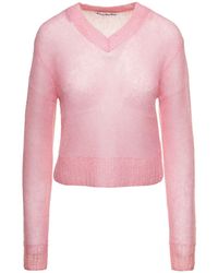 Acne Studios - Knitted Long-Sleeved Sweater - Lyst