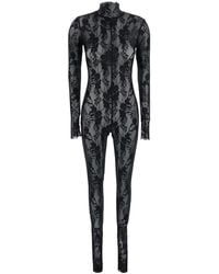 Norma Kamali - High-Neck Jumpsuit With Hidden Back Zip Closure And - Lyst