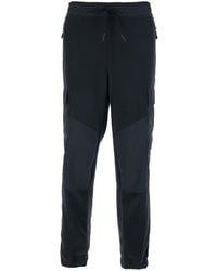 Moncler - Pants With Side Logo Patch And Tech Fabric Inse - Lyst