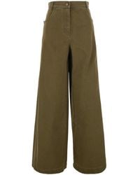 Max Mara - 'Alaro' Jeans With Patch Pockets On The Back And Wide Leg - Lyst