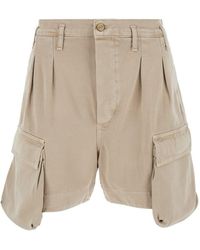 Cultura - Cargo Bermuda Shorts With Logo Patch - Lyst