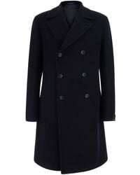 Tagliatore - 'Arden' Double-Breasted Coat With Notched Revers - Lyst