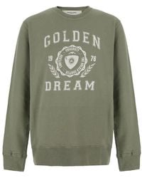 Golden Goose - Crewneck Sweatshirt With Logo Lettering On The Fron - Lyst