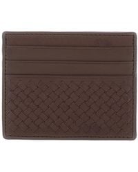 Dragon Diffusion - Leather Cardholder With Woven Design And Elegant Fini - Lyst