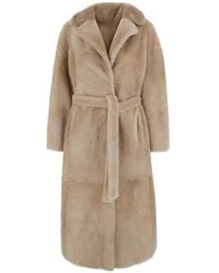 Yves Salomon - Coat 120Cm With Shirt Collar And Front Closure - Lyst