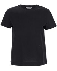 Max Mara - T-Shirt Con Logo Ricamato Sul Fronte - Lyst