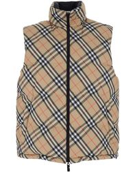 Burberry - Piumino Reversibile Smanicato A Collo Alto Con Motivo Check A - Lyst