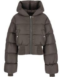 Rick Owens - Piumino Con Design Corto E Cappuccio Fisso - Lyst