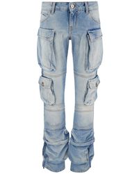 The Attico - Jeans Aderenti 'Essie' Con Tasche Cargo - Lyst
