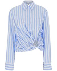 Sportmax - Spxpalmizi Button-Down Collar Long Sleeve Cotton Shirt For - Lyst