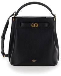 Mulberry - 'Small Islington' Bucket Bag With Twist Lock Closure In - Lyst