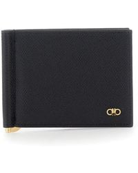 Ferragamo - Wallet With Clip And Gancini Plaque On The Front - Lyst