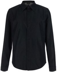 Gucci - Camicia Con Colletto A Punta E Logo Gg Tono Su Tono Sul Retro In - Lyst