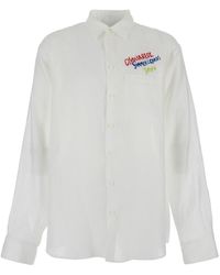 DSquared² - Camicia Con Colletto Classico E Logo Ricamato Sul Fronte In - Lyst