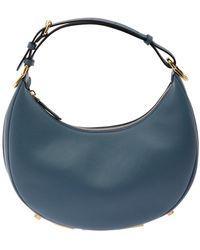 Fendi Graphy matt grace calf bag - Blu