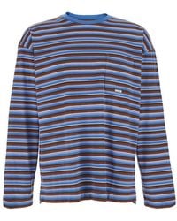 sunflower - Long Sleeve T-Shirt With All-Over Striped Motif - Lyst