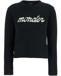 Moncler - Logo Wool And Cashmere Jumper - Lyst
