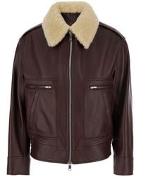 Bottega Veneta - Shearling Coat With Removable Fur Collar And Fron - Lyst