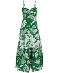 FARM Rio - Midi Dress With Forest Print - Lyst