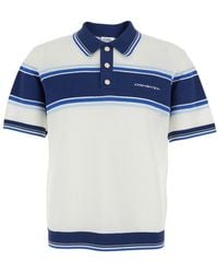 CASABLANCA - Polo Mesh Stripe With Details - Lyst