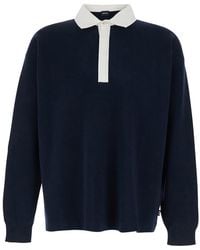 BOSS - Sweater With Polo-Shirt Style Collar - Lyst